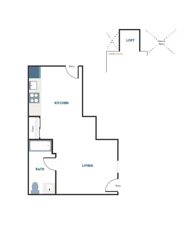 Studio A12 + Loft 433 floor plan
